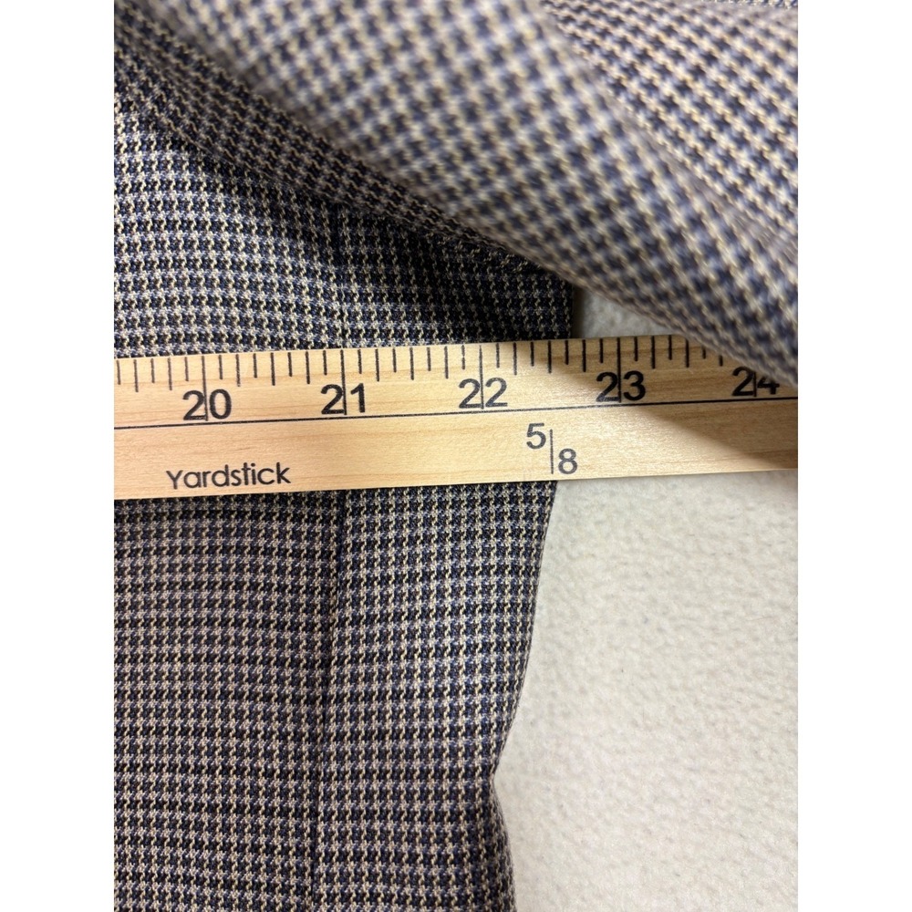 Joseph Abboud Nordstrom Mens 43L Silk Wool Houndstooth Sport Coat Blazer Brown - Picture 7 of 8